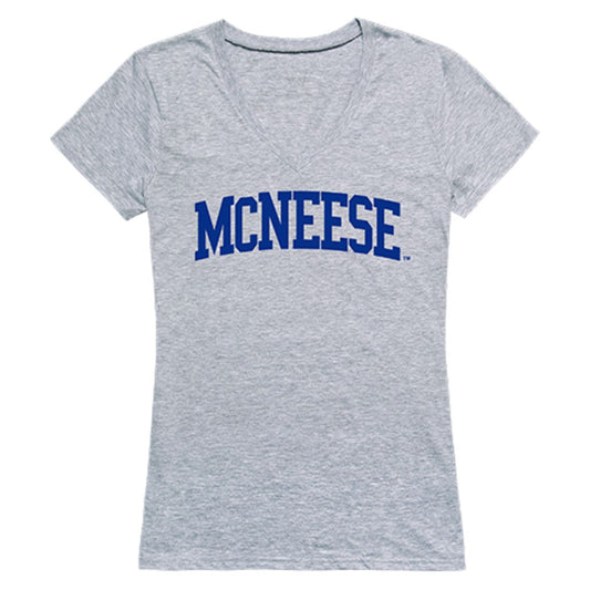 McNeese State University Game Day Womens T-Shirt Heather Grey-Campus-Wardrobe