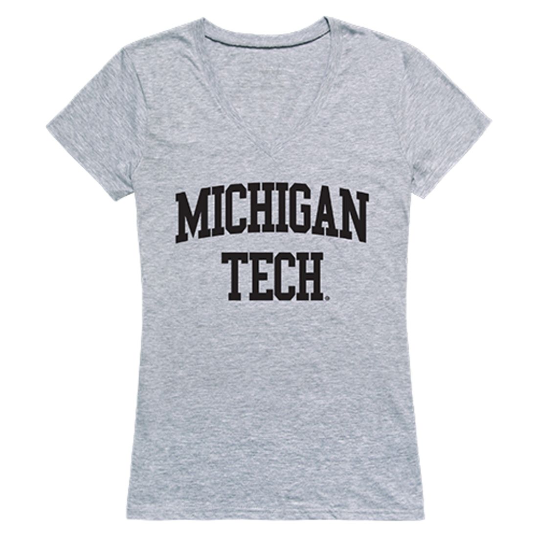 Michigan Technological University Game Day Womens T-Shirt Heather Grey-Campus-Wardrobe