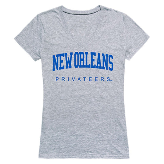 UNO University of New Orleans Game Day Womens T-Shirt Heather Grey-Campus-Wardrobe