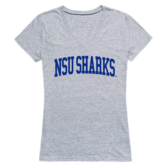 NSU Nova Southeastern University Game Day Womens T-Shirt Heather Grey-Campus-Wardrobe