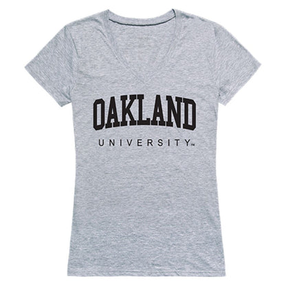 Oakland University Game Day Womens T-Shirt Heather Grey-Campus-Wardrobe