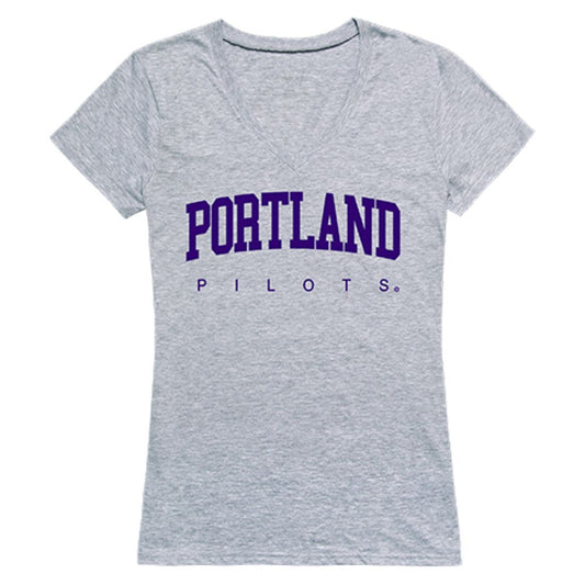 UP University of Portland Game Day Womens T-Shirt Heather Grey-Campus-Wardrobe