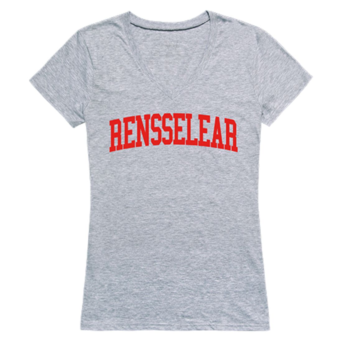 RPI Rensselaer Polytechnic Institute Game Day Womens T-Shirt Heather Grey-Campus-Wardrobe