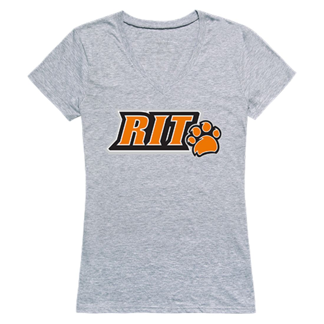 RIT Rochester Institute of Technology Game Day Womens T-Shirt Heather Grey-Campus-Wardrobe