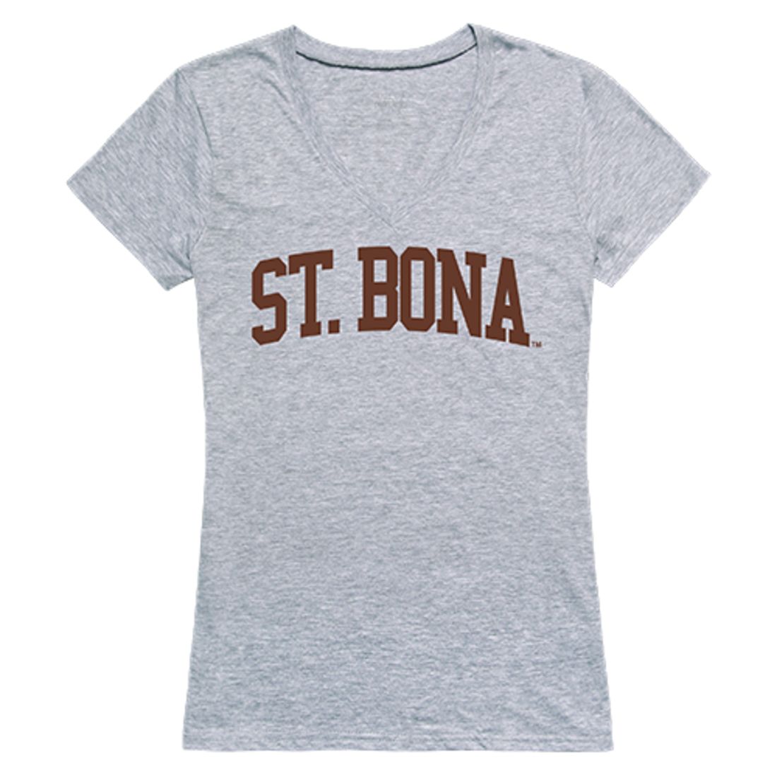 SBU St. Bonaventure University Game Day Womens T-Shirt Heather Grey-Campus-Wardrobe