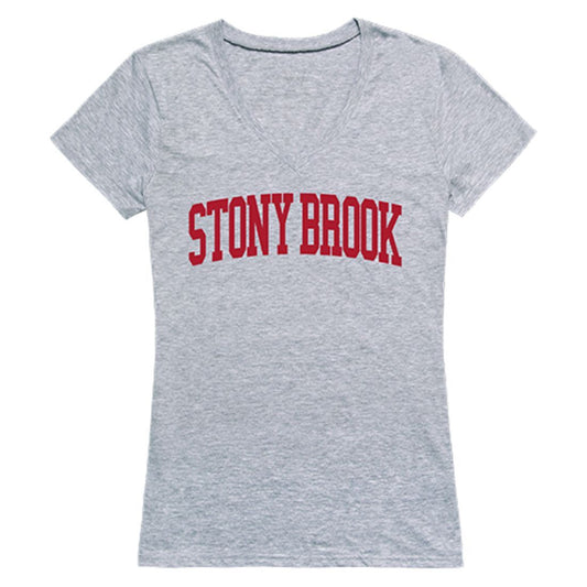 Stony Brook University Game Day Womens T-Shirt Heather Grey-Campus-Wardrobe
