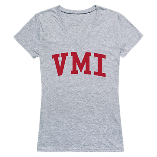 VMI Virginia Military Institute Game Day Womens T-Shirt Heather Grey-Campus-Wardrobe
