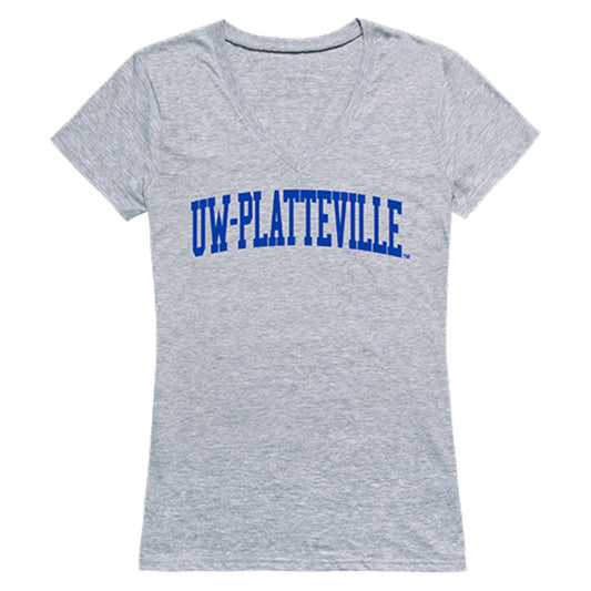 UW University of Wisconsin Platteville Game Day Womens T-Shirt Heather Grey-Campus-Wardrobe