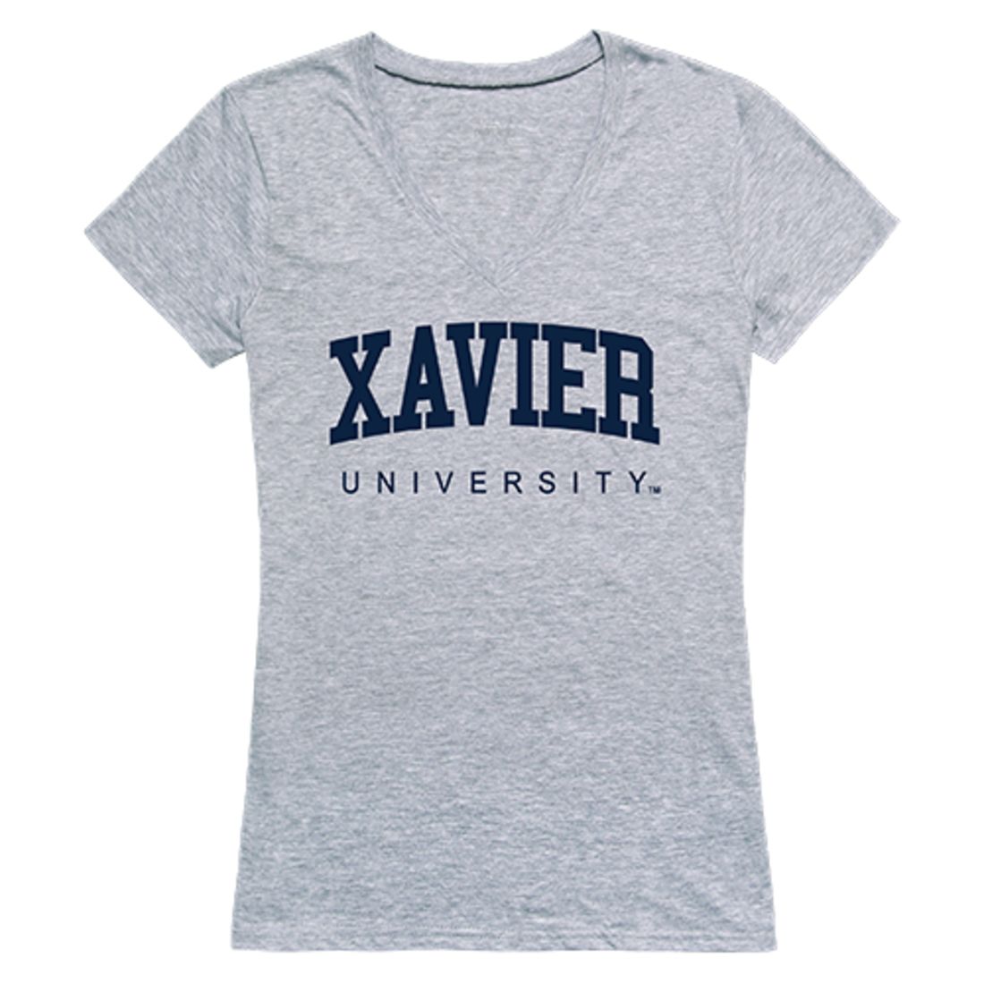 Xavier University Game Day Womens T-Shirt Heather Grey-Campus-Wardrobe