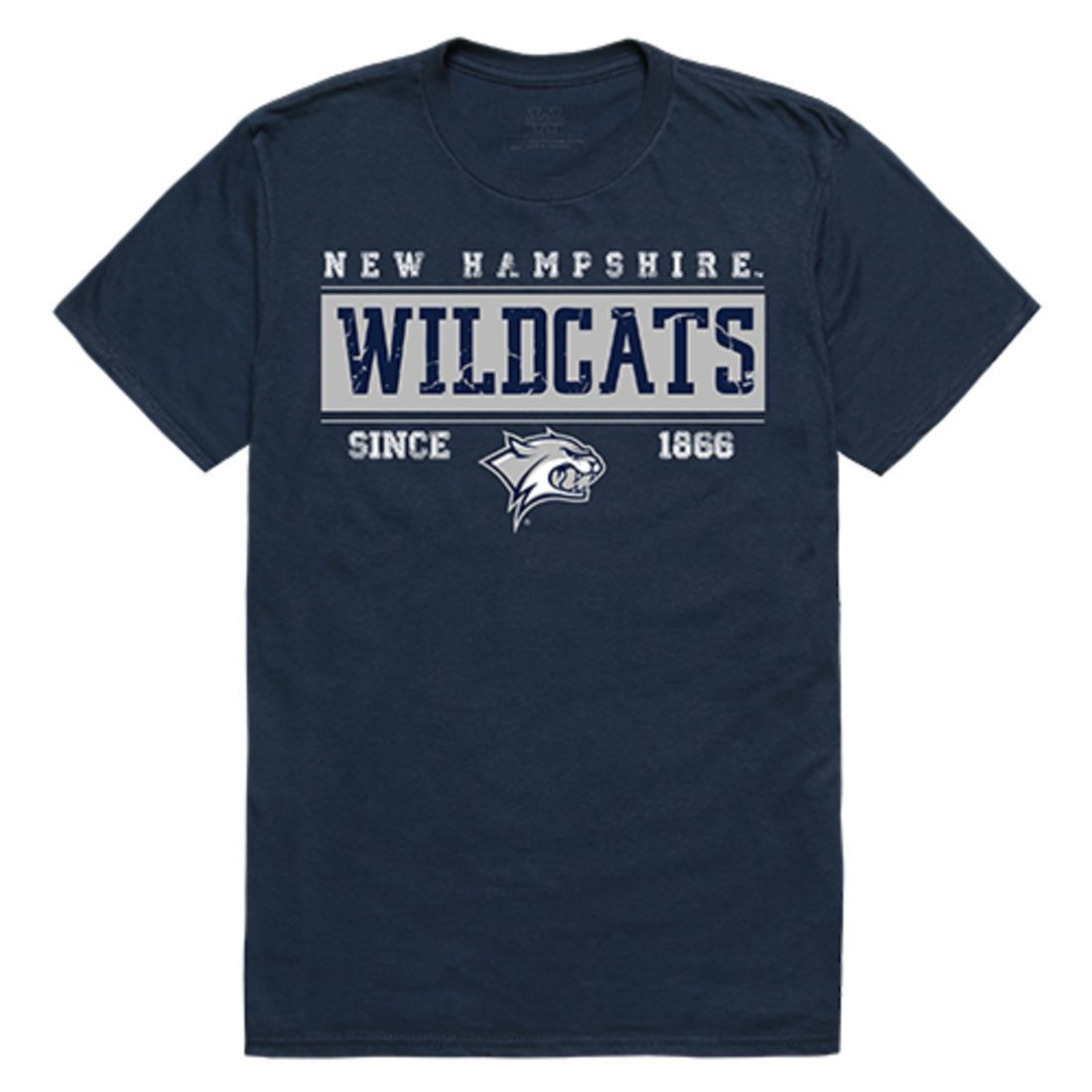 UNH University of New Hampshire Wildcats NCAA Established Tees T-Shirt Navy-Campus-Wardrobe
