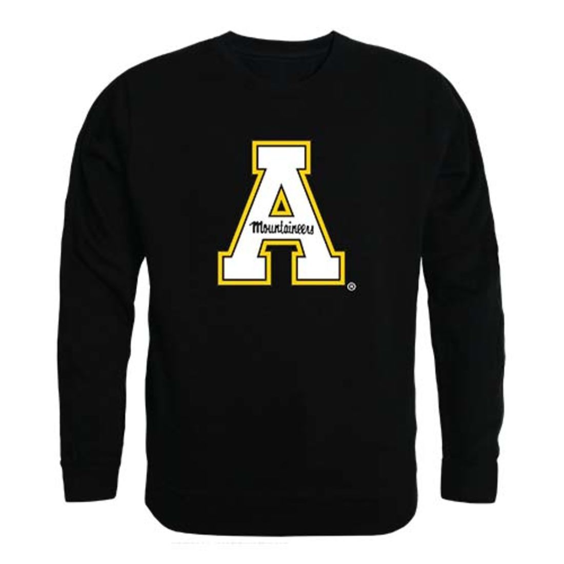 Appalachian State University Mountaineers Crewneck Pullover Sweatshirt Sweater Black-Campus-Wardrobe