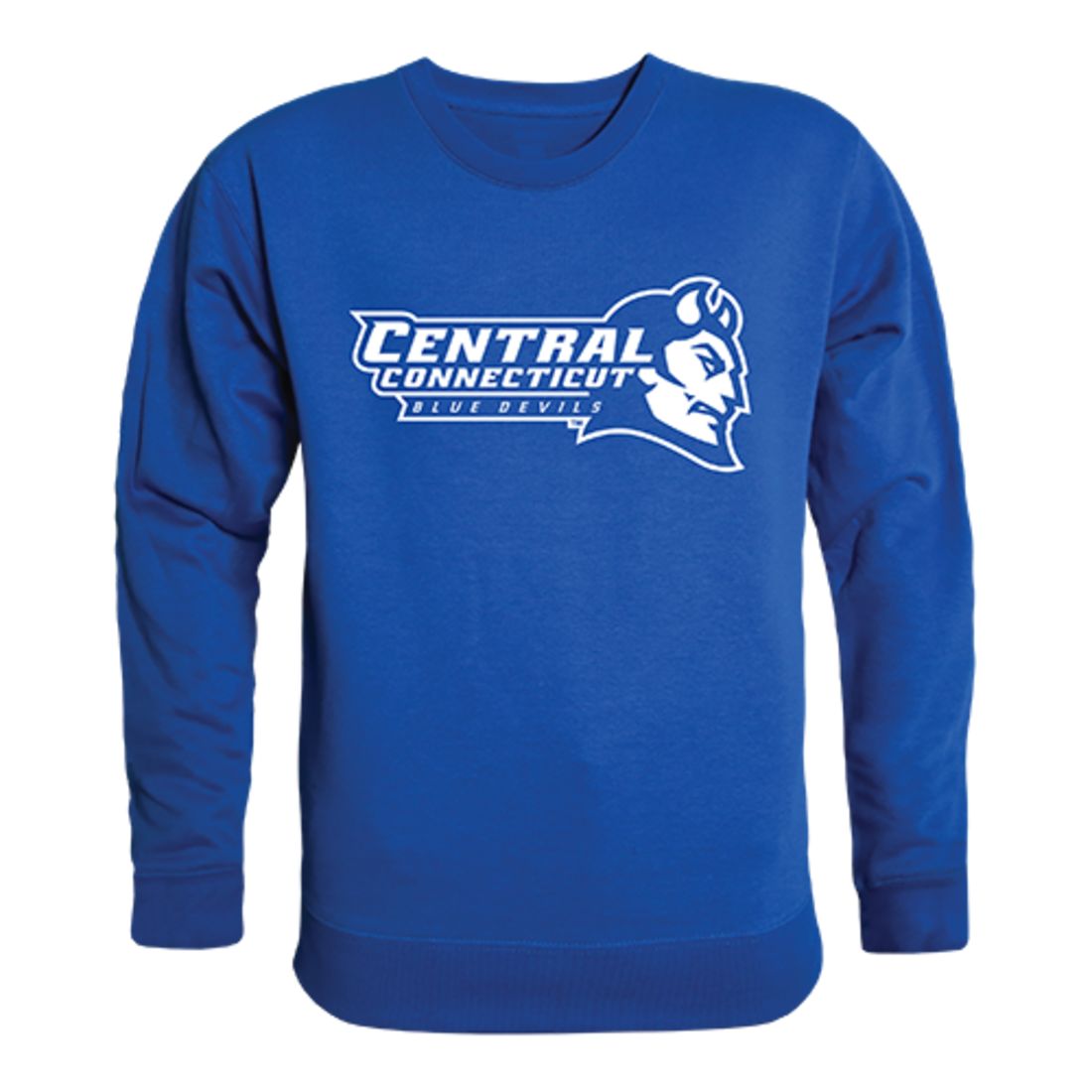 Central Connecticut State University Blue Devils Crewneck Pullover Sweatshirt Sweater Royal-Campus-Wardrobe