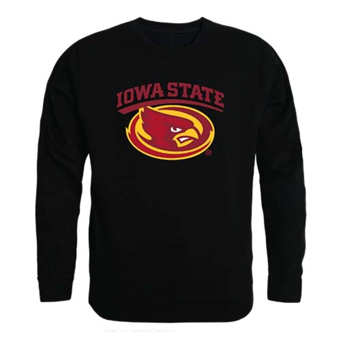 Iowa State University Cyclones Crewneck Pullover Sweatshirt Sweater Black-Campus-Wardrobe