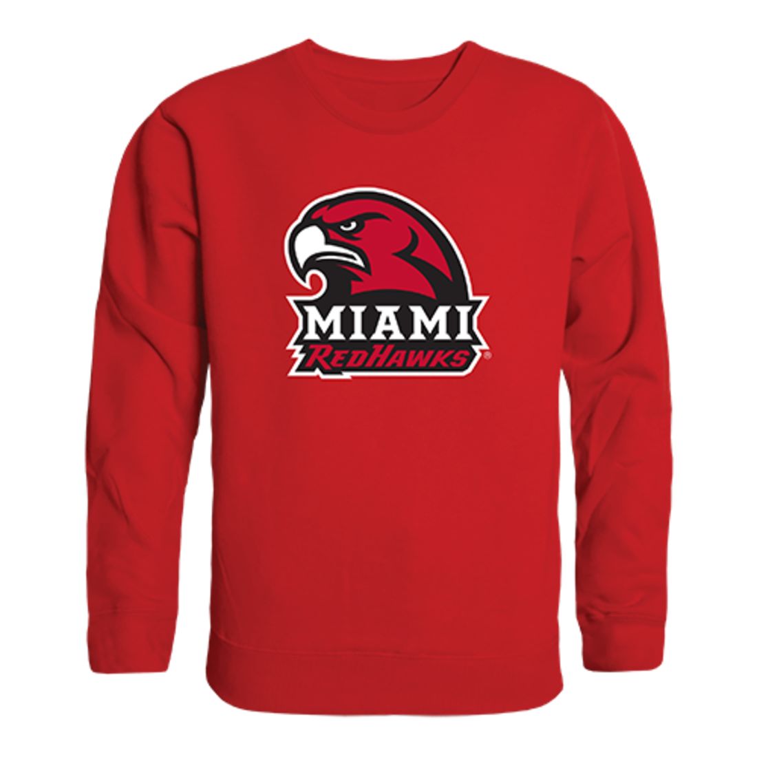 Miami University RedHawks Crewneck Pullover Sweatshirt Sweater Red-Campus-Wardrobe