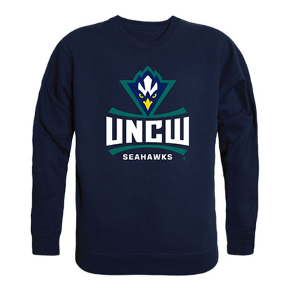 University of North Carolina at Wilmington Seahawks Crewneck Pullover Sweatshirt Sweater Navy-Campus-Wardrobe