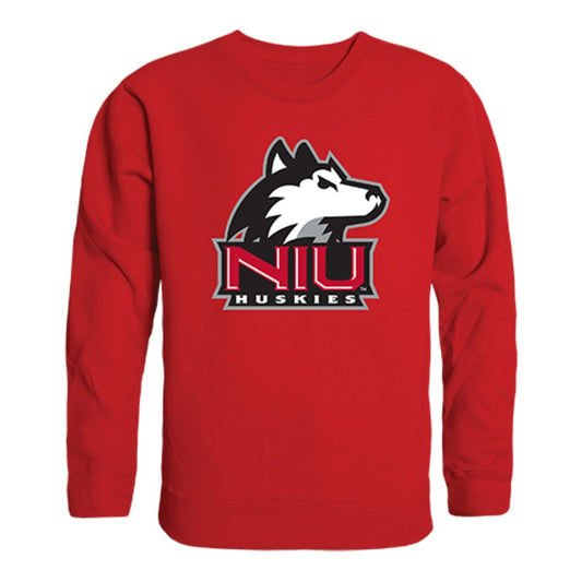 NIU Northern Illinois University Huskies Crewneck Pullover Sweatshirt Sweater Red-Campus-Wardrobe
