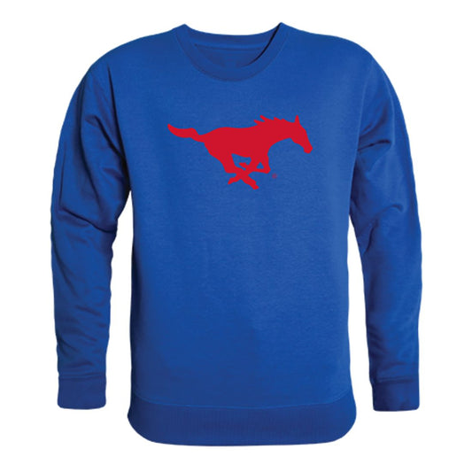 Southern Methodist University Mustangs Crewneck Pullover Sweatshirt Sweater Royal-Campus-Wardrobe