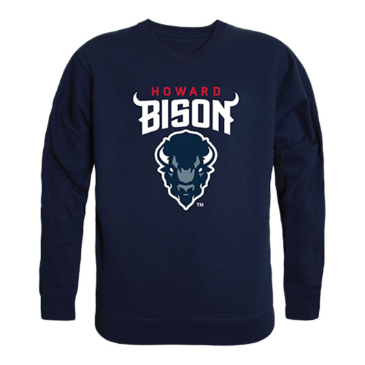 Howard University Bison Crewneck Pullover Sweatshirt Sweater Navy-Campus-Wardrobe