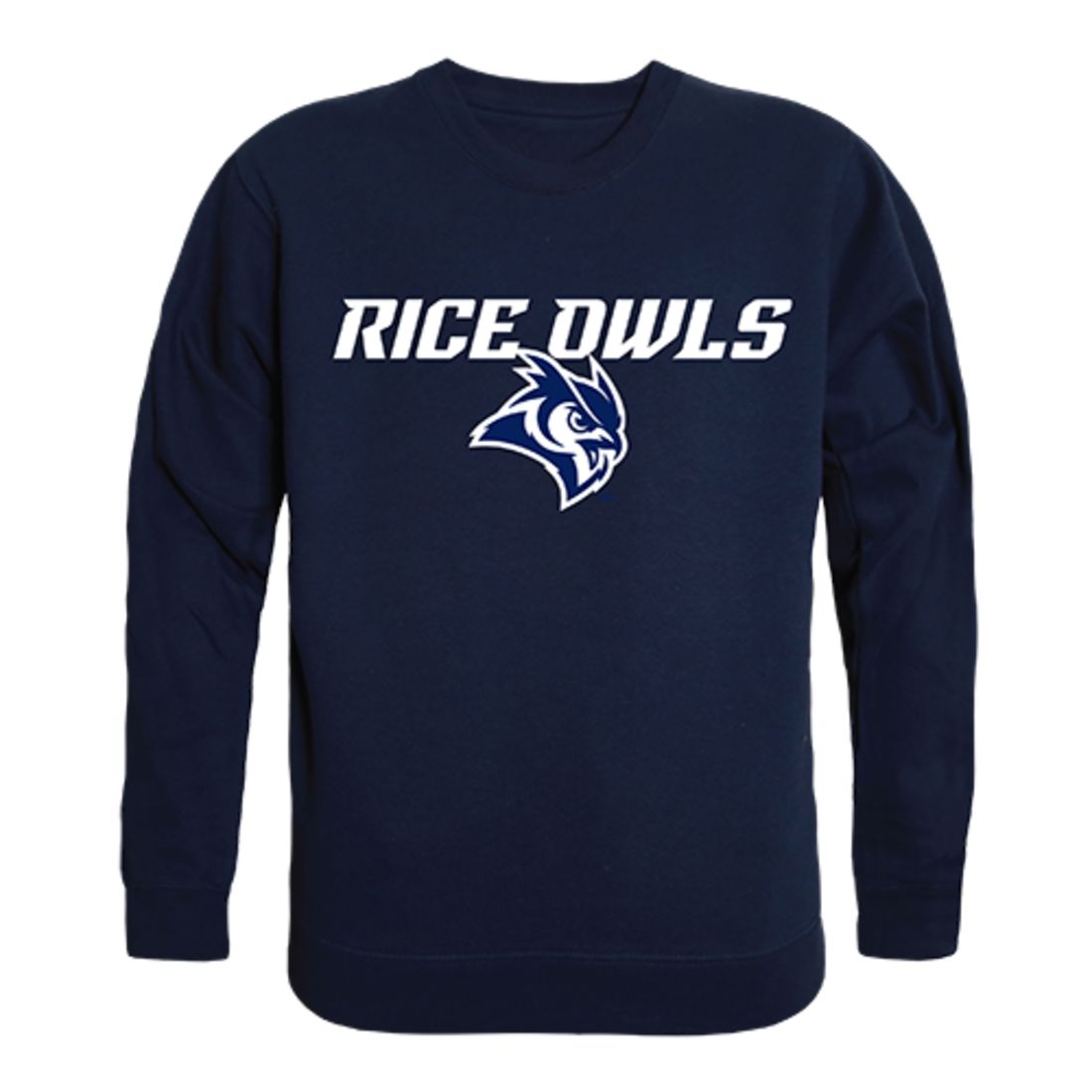 Rice University Owls Crewneck Pullover Sweatshirt Sweater Navy-Campus-Wardrobe