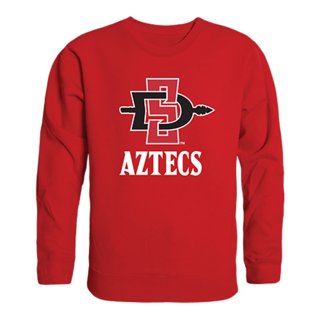 SDSU San Diego State University Aztecs Crewneck Pullover Sweatshirt Sweater Red-Campus-Wardrobe