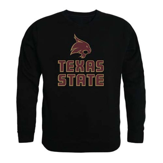 Texas State University Boko the Bobcat Crewneck Pullover Sweatshirt Sweater Black-Campus-Wardrobe