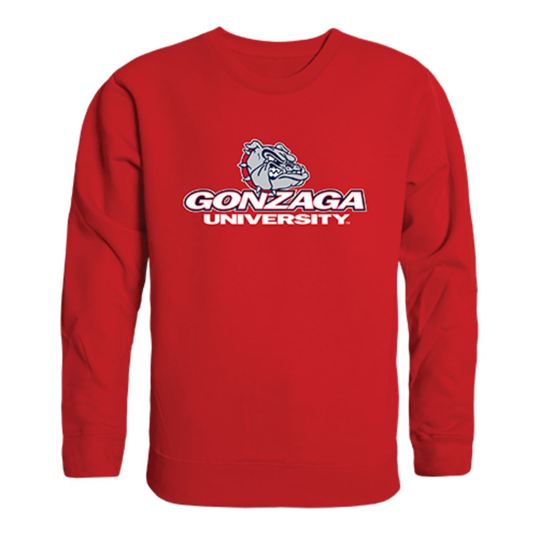 Gonzaga University Bulldogs Crewneck Pullover Sweatshirt Sweater Red-Campus-Wardrobe