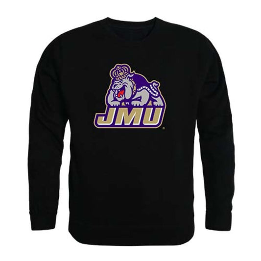 James Madison University Foundation Dukes Crewneck Pullover Sweatshirt Sweater Black-Campus-Wardrobe
