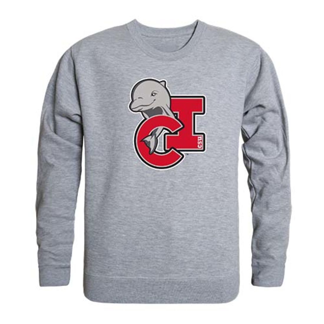 Cal State University Channel Islands The Dolphins Crewneck Pullover Sweatshirt Sweater Heather Grey-Campus-Wardrobe