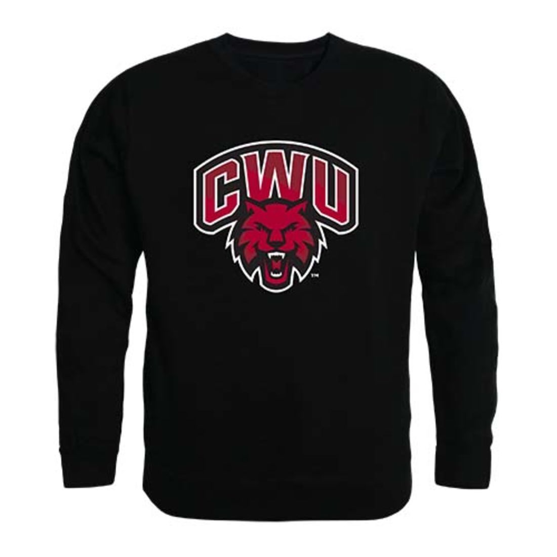 Central Washington University Wildcats Crewneck Pullover Sweatshirt Sweater Black-Campus-Wardrobe