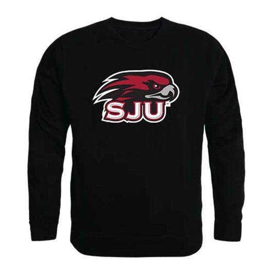 Saint Joseph's University Hawks Crewneck Pullover Sweatshirt Sweater Black-Campus-Wardrobe