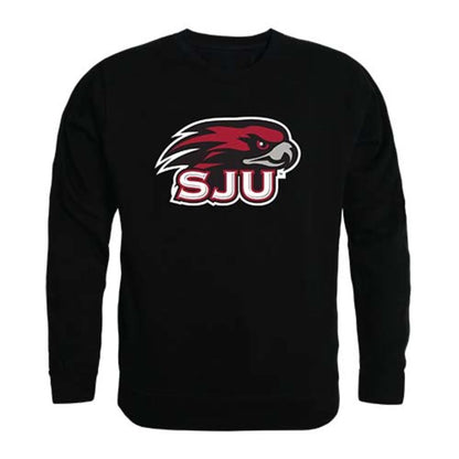 Saint Joseph's University Hawks Crewneck Pullover Sweatshirt Sweater Black-Campus-Wardrobe