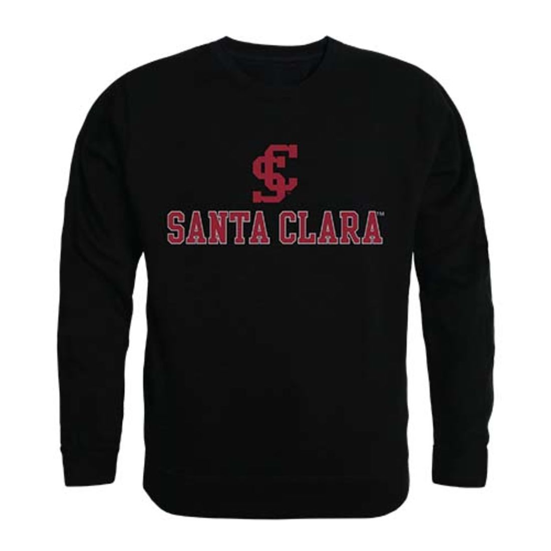 Santa Clara University Broncos Crewneck Pullover Sweatshirt Sweater Black-Campus-Wardrobe