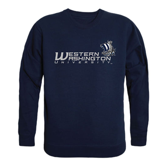 Western Washington University Vikings Crewneck Pullover Sweatshirt Sweater Navy-Campus-Wardrobe