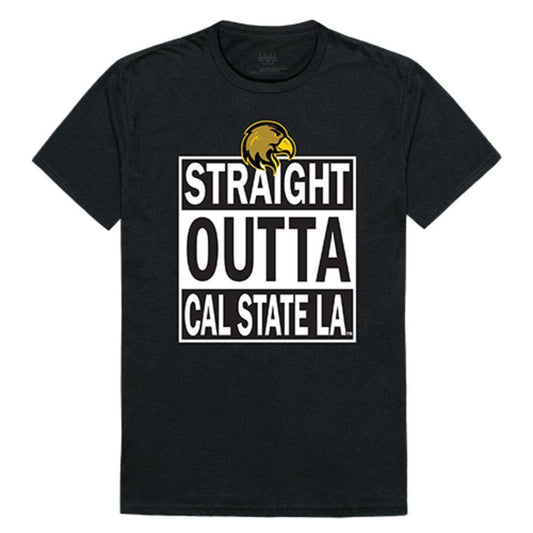 Cal State University Los Angeles Golden Eagles Straight Outta T-Shirt Black-Campus-Wardrobe