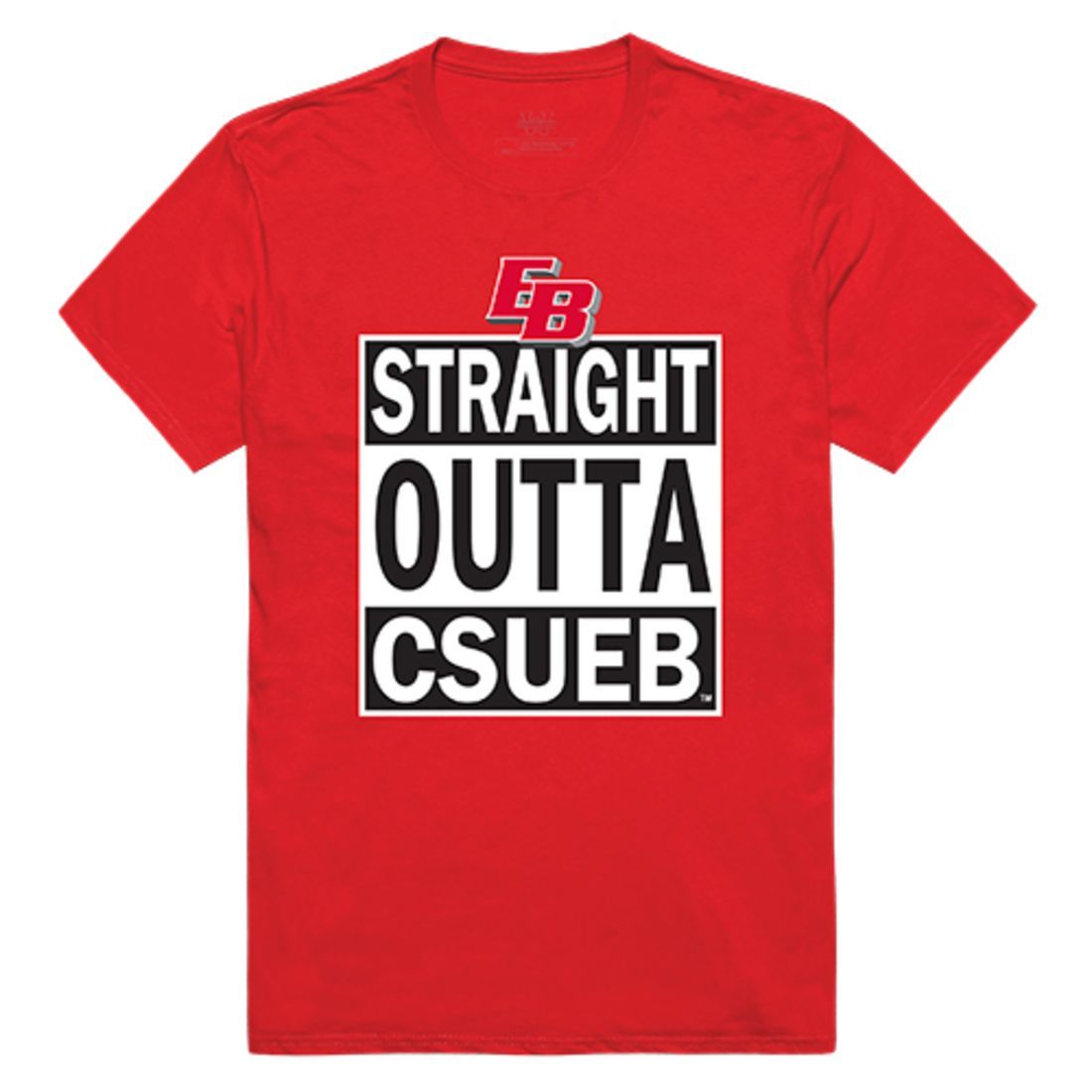CSUEB Cal State University East Bay Pioneers Straight Outta T-Shirt Red-Campus-Wardrobe