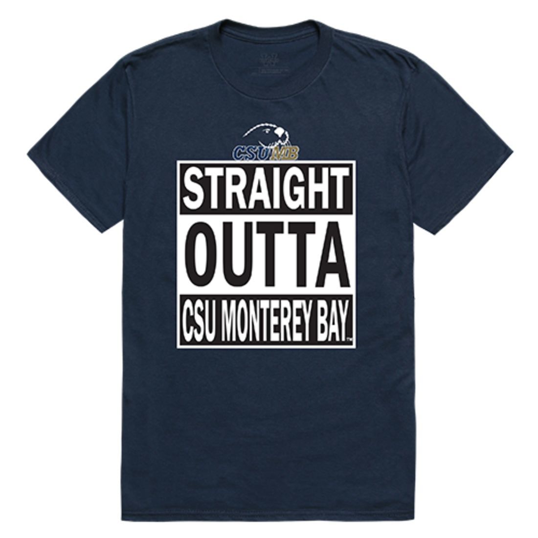 CSUMB Cal State University Monterey Bay Otters Straight Outta T-Shirt Navy-Campus-Wardrobe