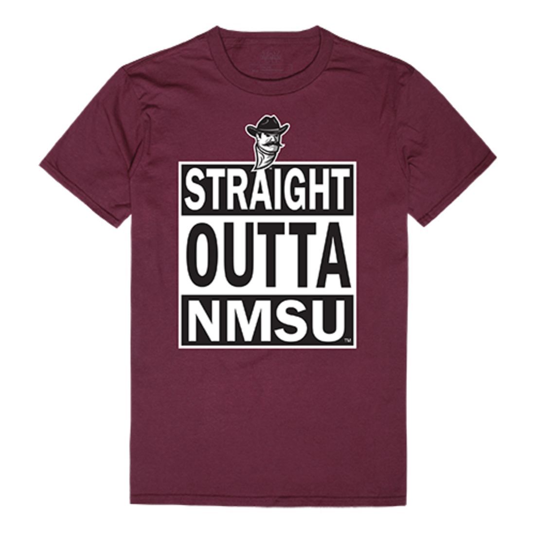 NMSU New Mexico State University Aggies Straight Outta T-Shirt Maroon-Campus-Wardrobe