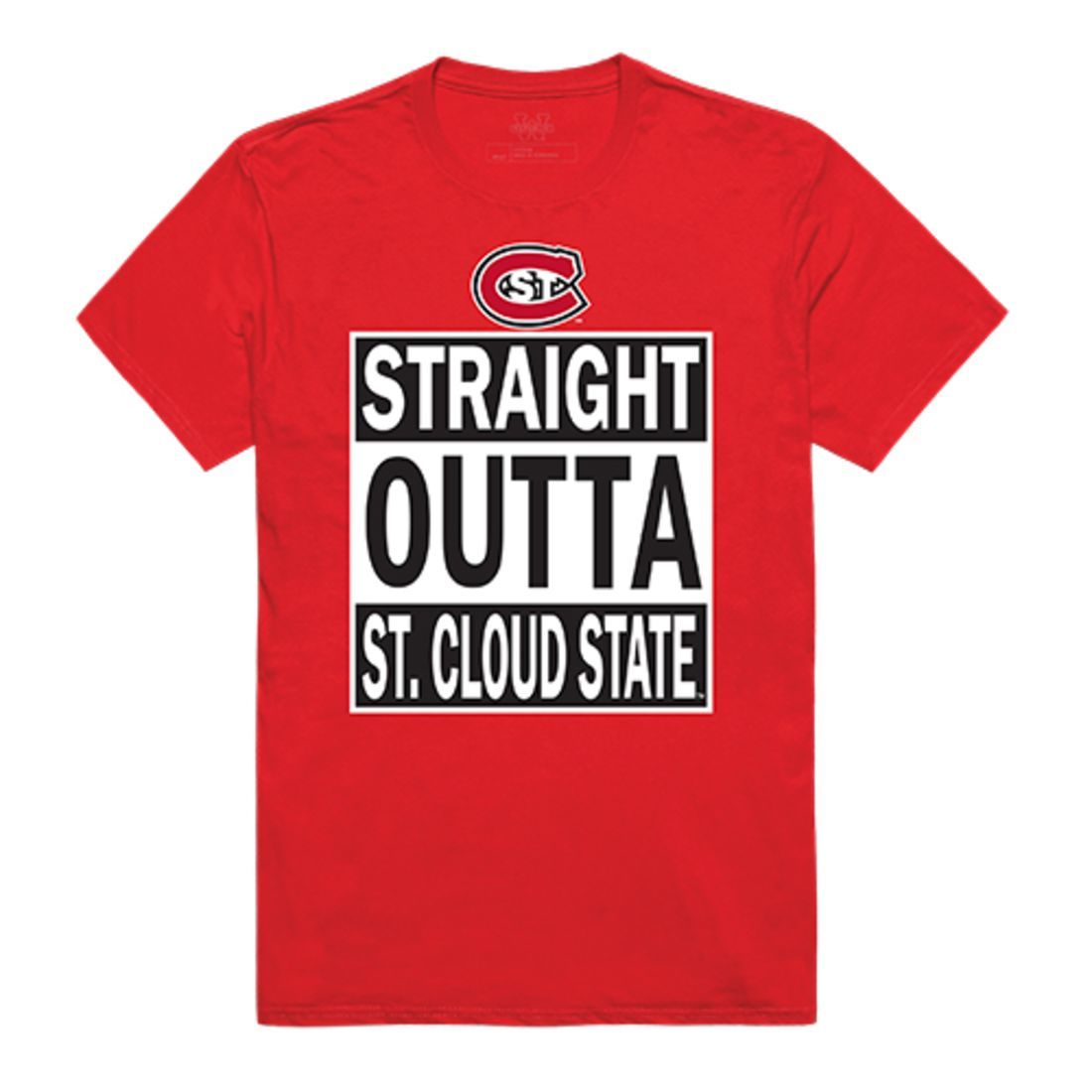 St. Cloud State University Huskies Straight Outta T-Shirt Red-Campus-Wardrobe