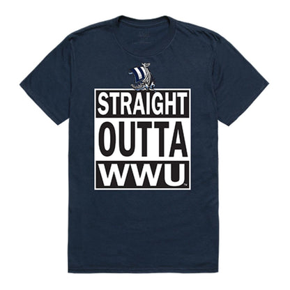 Western Washington University WWU Vikings Straight Outta T-Shirt Navy-Campus-Wardrobe