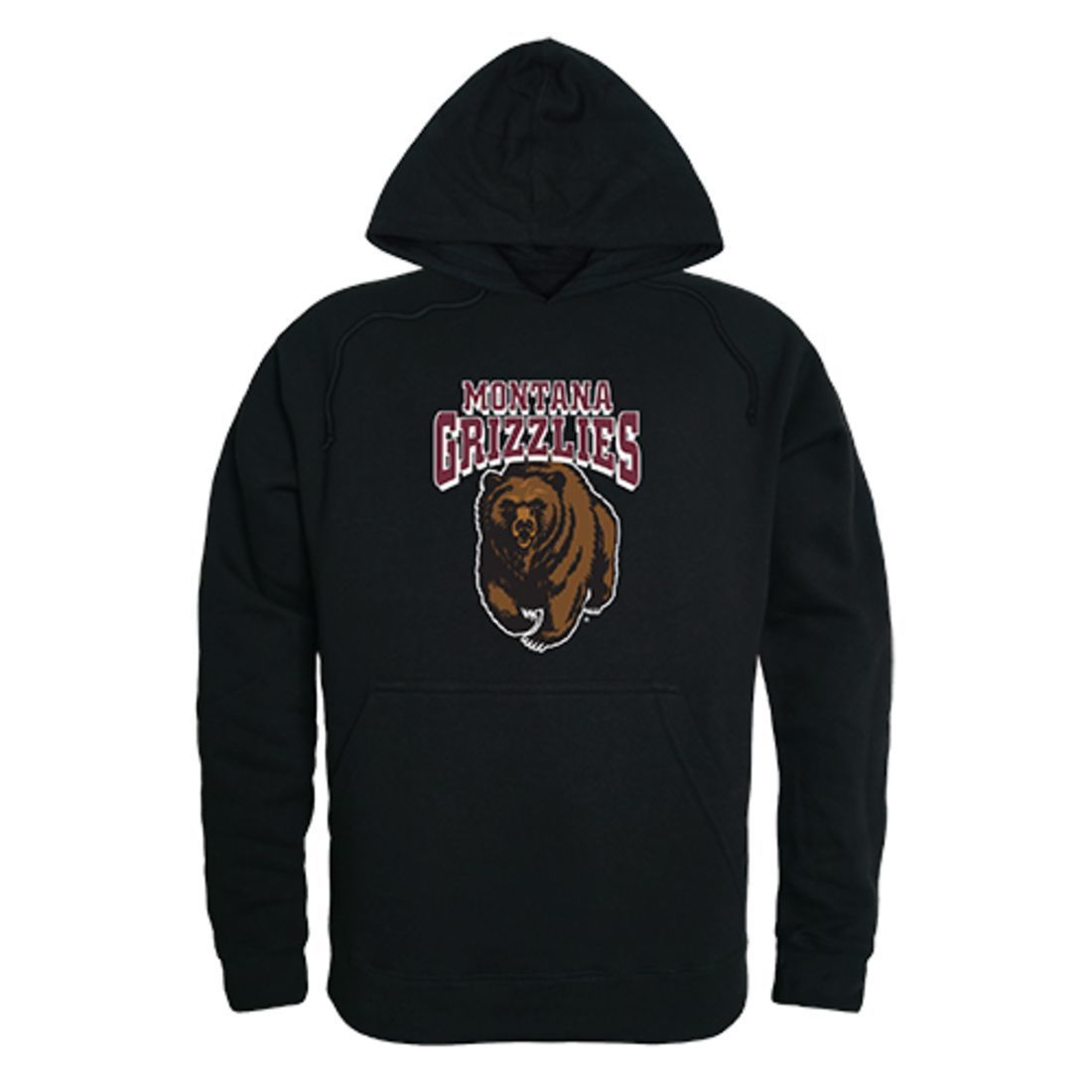 University of Montana Grizzlies Freshman Pullover Sweatshirt Hoodie Black-Campus-Wardrobe