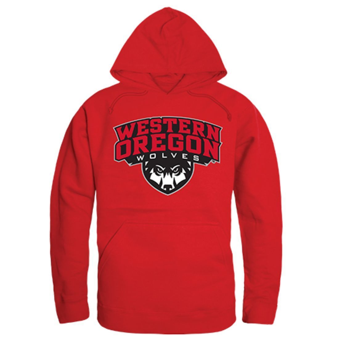 WOU Western Oregon University Freshman Pullover Sweatshirt Hoodie Red-Campus-Wardrobe