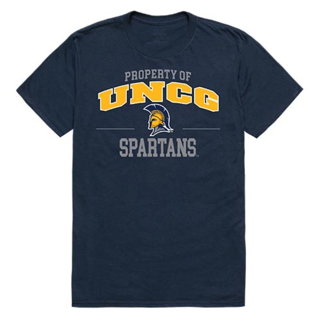 UNCG University of North Carolina at Greensboro Spartans Property T-Shirt Navy-Campus-Wardrobe