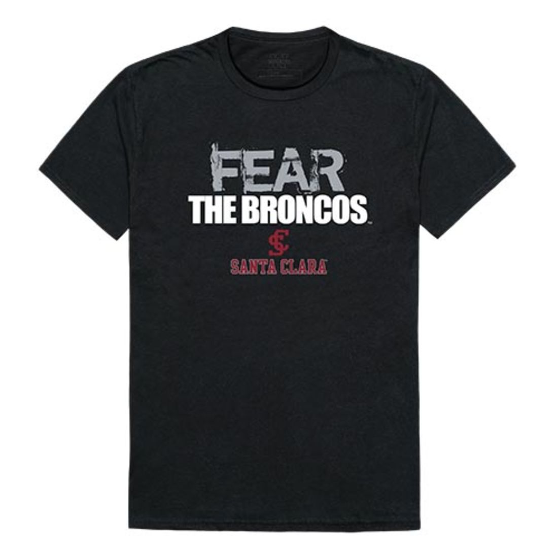 SCU Santa Clara University Broncos Fear T-Shirt Black-Campus-Wardrobe