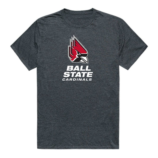 BSU Ball State University Cardinals Cinder Tee T-Shirt Heather Charcoal-Campus-Wardrobe