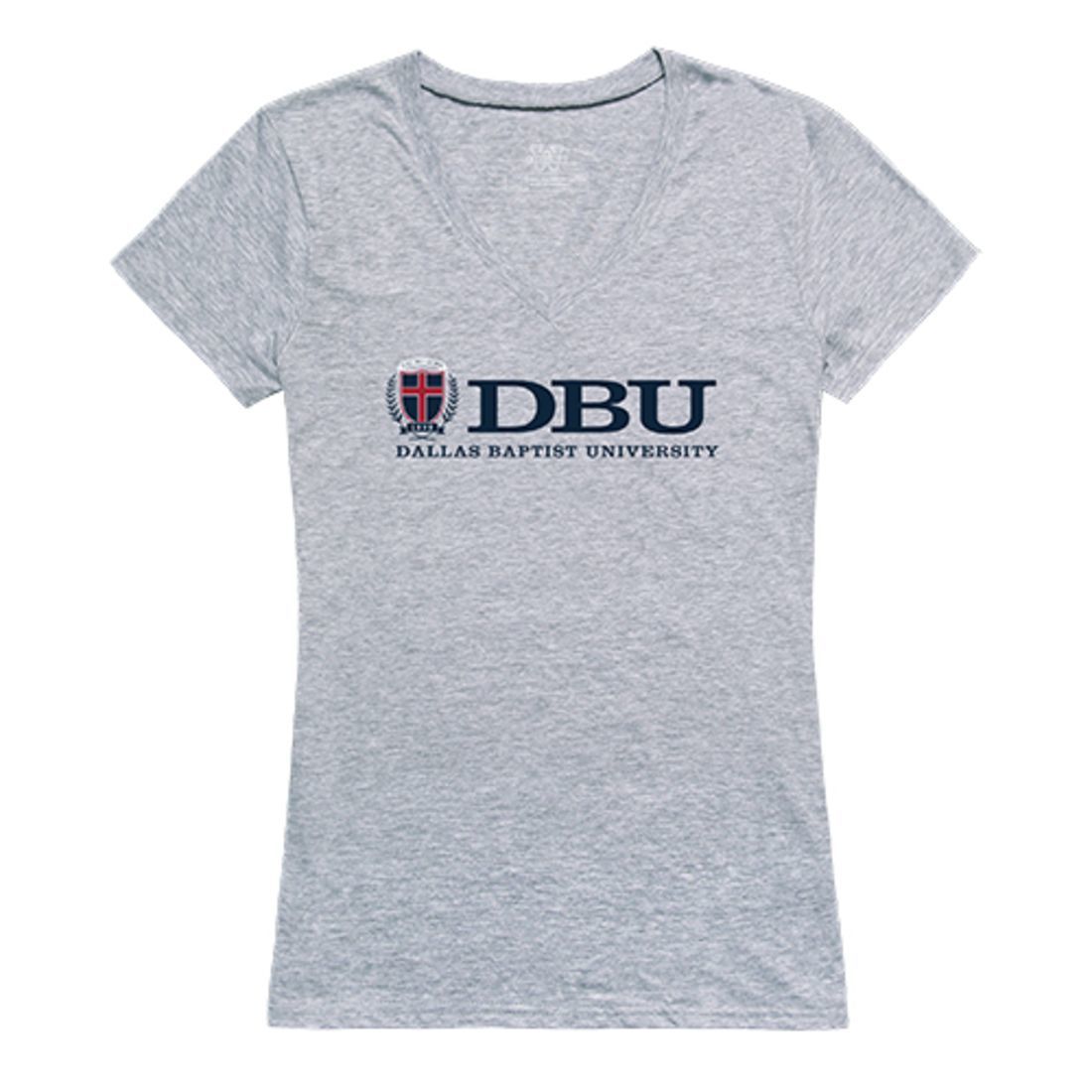 DBU Dallas Baptist University Womens Seal Tee T-Shirt Heather Grey-Campus-Wardrobe