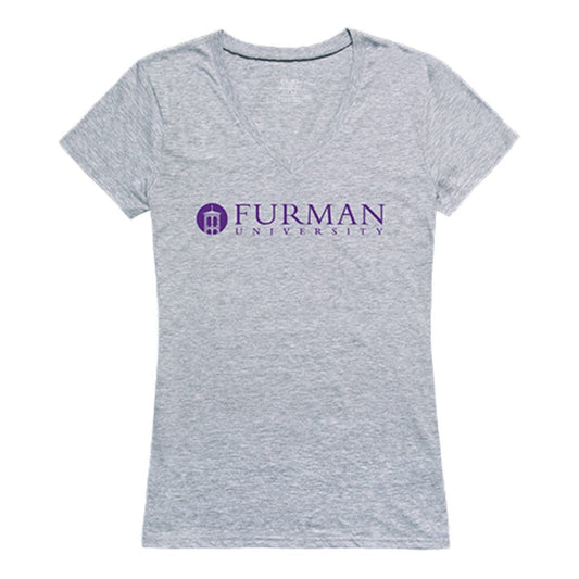 Furman University Womens Seal Tee T-Shirt Heather Grey-Campus-Wardrobe