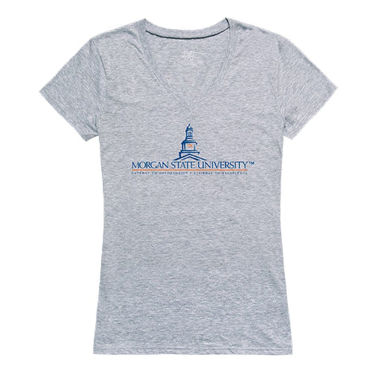 MSU Morgan State University Womens Seal Tee T-Shirt Heather Grey-Campus-Wardrobe