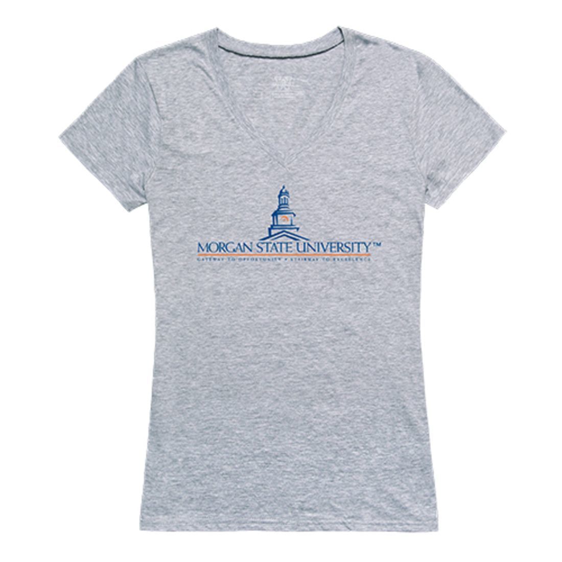 MSU Morgan State University Womens Seal Tee T-Shirt Heather Grey-Campus-Wardrobe