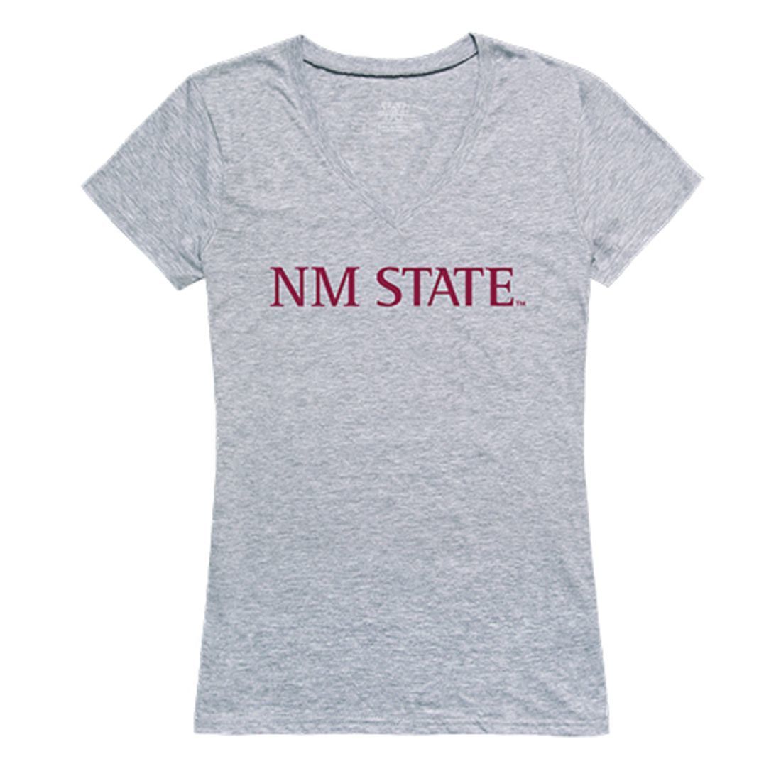 NMSU New Mexico State University Womens Seal Tee T-Shirt Heather Grey-Campus-Wardrobe