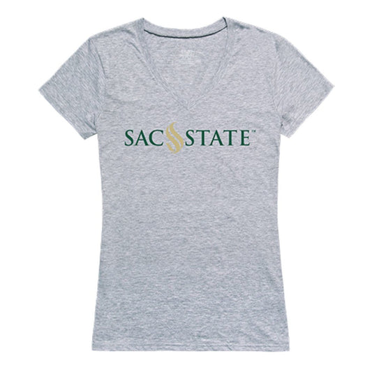 CSUS Sacramento State Womens Seal Tee T-Shirt Heather Grey-Campus-Wardrobe